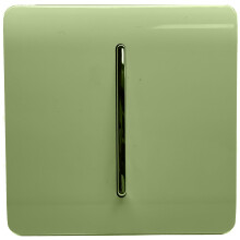 Trendi 1 Gang 2 Way 10 Amp Rocker Chrome Light Switch Glossy Moss Green