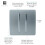 Trendi Switch Trendi 2 Gang (2 Way & Intermediate) Glossy 10 Amp Rocker Light Switch Cool Grey 2
