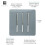 Trendi Switch Trendi 2 Gang (2 Way & Intermediate) Glossy 10 Amp Rocker Light Switch Cool Grey 7