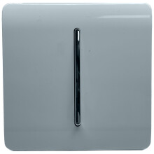 Trendi 1 Gang 2 Way 10 Amp Rocker Chrome Light Switch Glossy Cool Grey