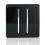 Trendi Switch Trendi 2 Gang 2 Way Modern Glossy 10 Amp Light Switch Piano Black 1