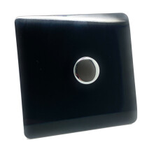 Trendi Artistic Modern Glossy Tactile 1 Gang 2 Way 120W LED Dimmer Switch Piano Black