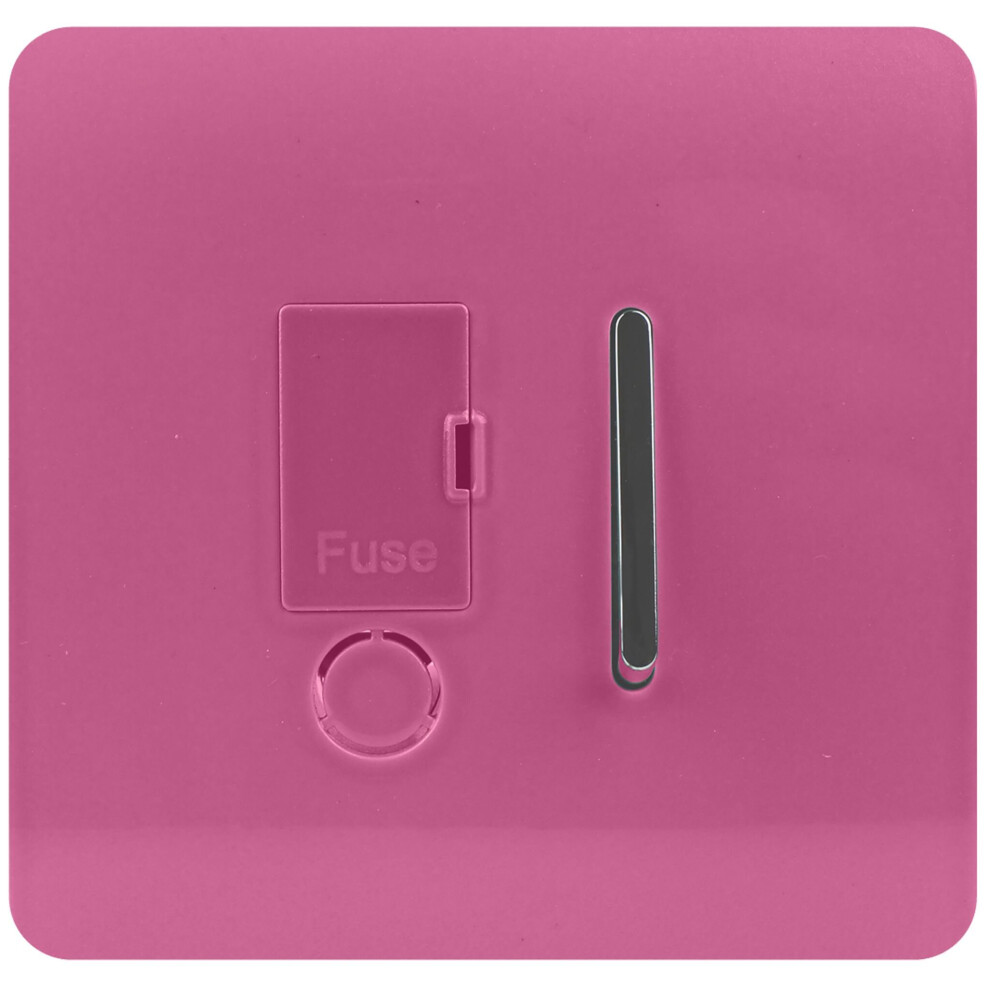 Trendi Switch 13 Amp Fused Spur With Flex Outlet - Candy Pink - Image 4