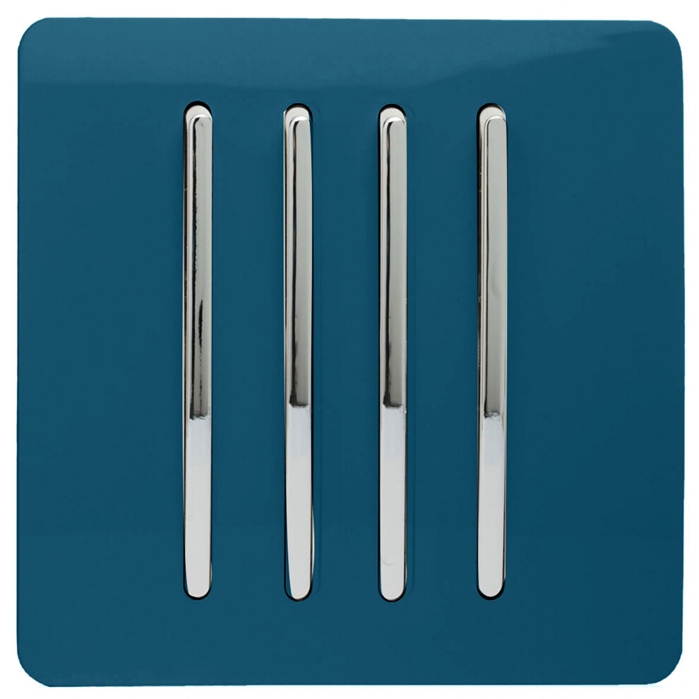 Trendi Switch 4 Gang Light Switch - Midnight Blue - Image 3