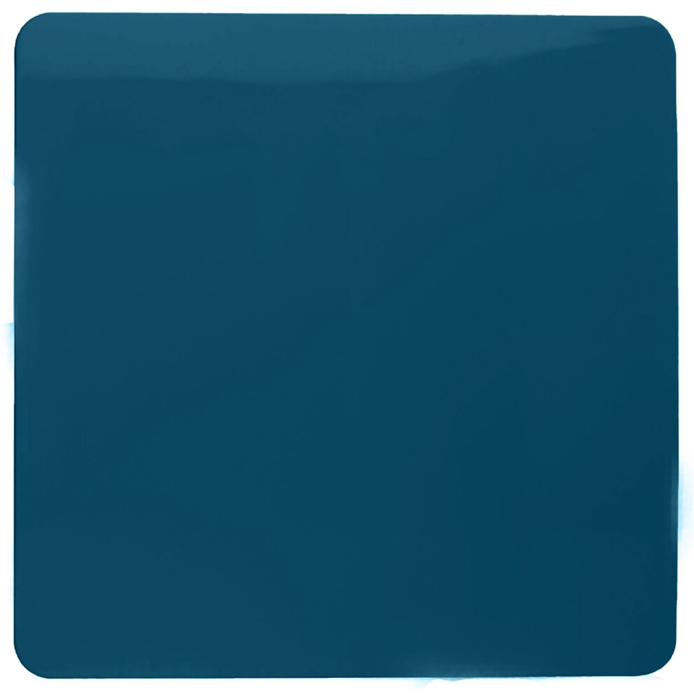 Trendi Artistic Modern Glossy Tactile Single Blanking Plate Midnight Blue