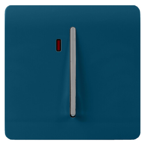 Trendi Switch Trendi Artistic Modern Glossy 45 A Tactile Light Switch & Neon Insert Midnight Blue