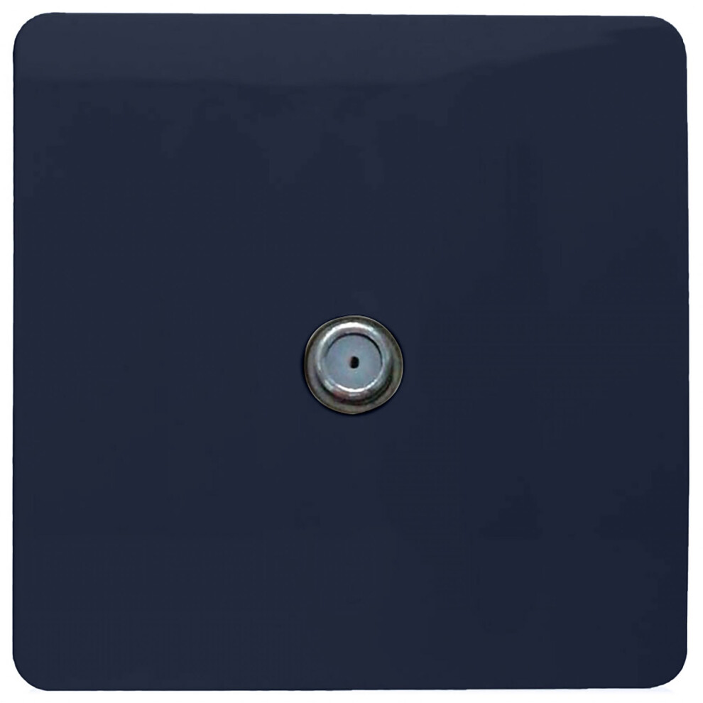 Trendi 1 Gang Glossy Screwless Television Satellite Socket Navy