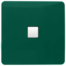 Trendi Artistic Modern Glossy Tactile Telephone Socket Dark Green