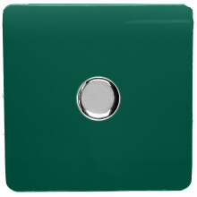 Trendi Artistic Modern Glossy Tactile 1 Gang 2 Way 120w LED Dimmer switch Dark Green