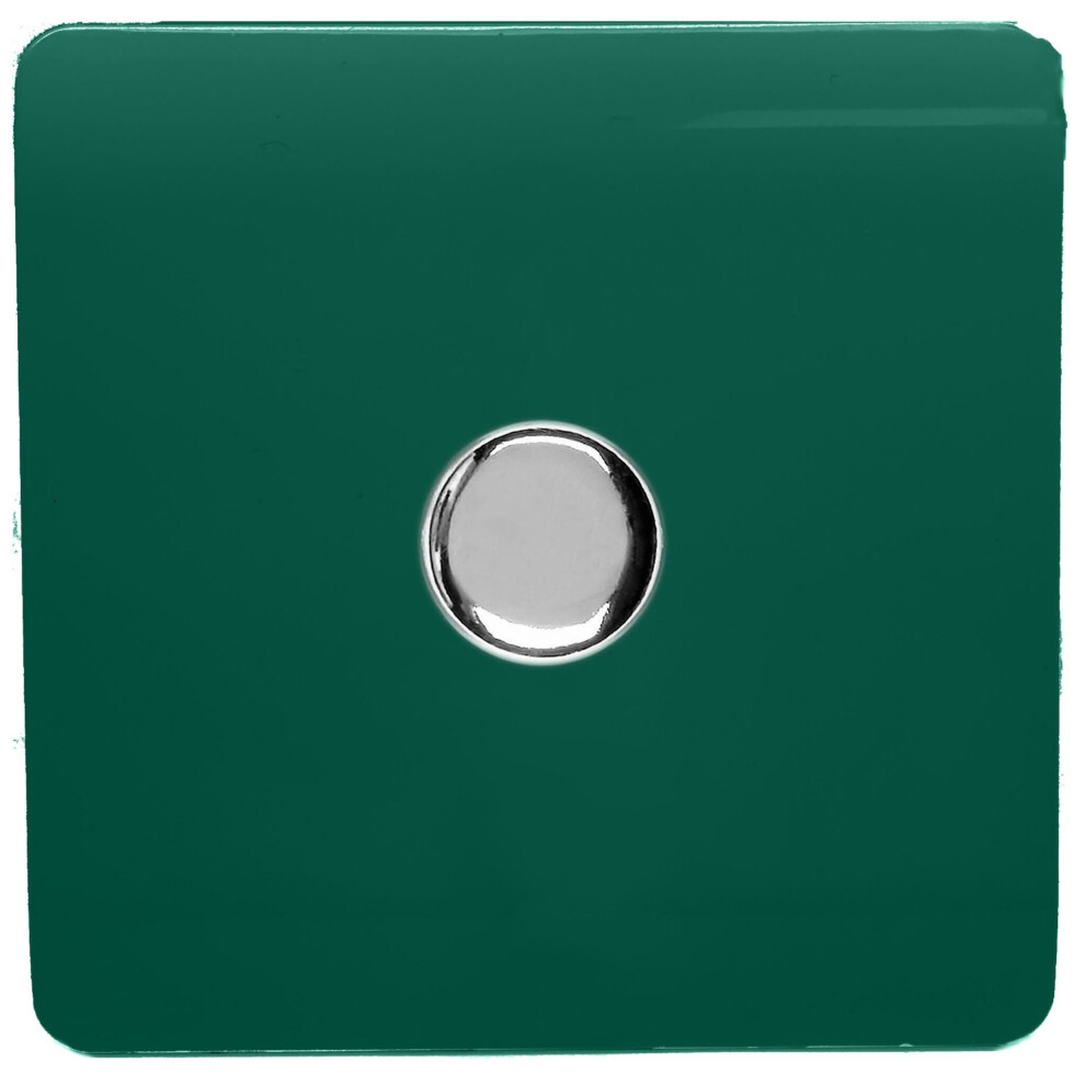 Trendi Switch - 1 Gang Rotary LED Dimmer Light Switch - 150W - Dark Forest Green - Image 6