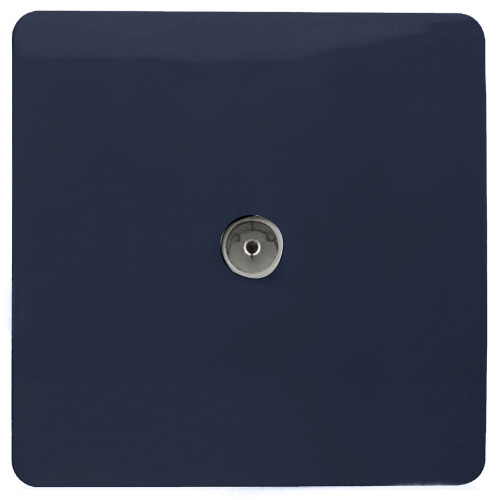 Trendi Switch Trendi Artistic Modern Glossy Tactile TV Socket Navy