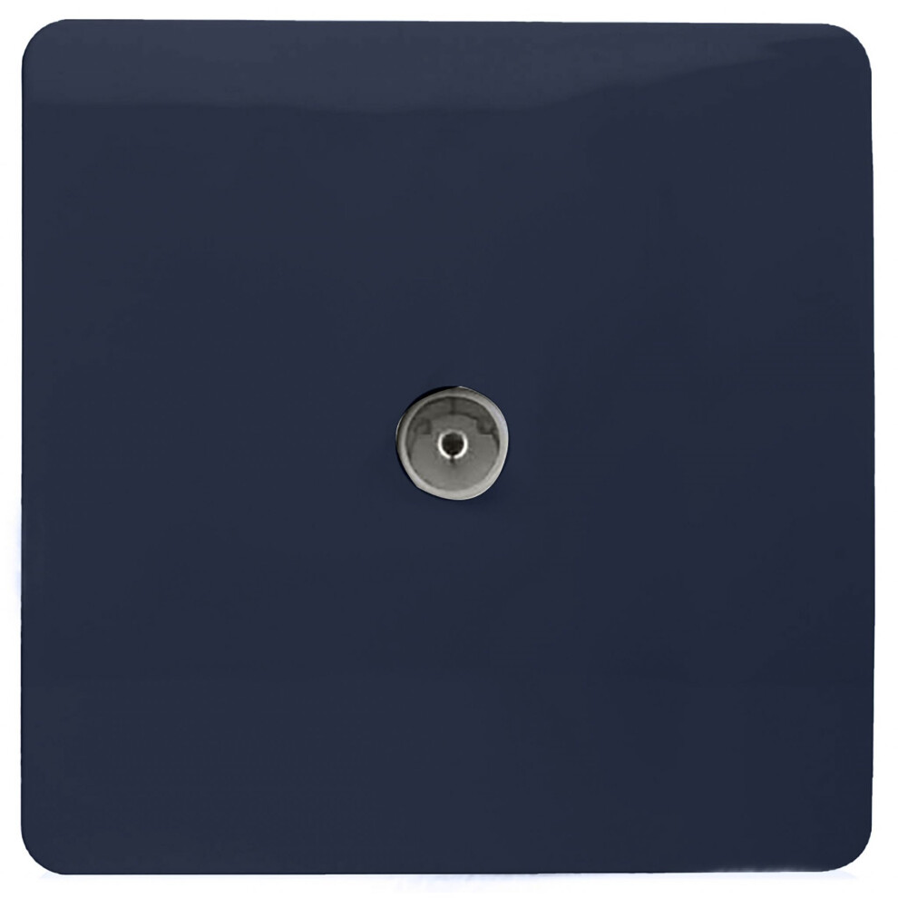 Trendi Artistic Modern Glossy Tactile TV Socket Navy