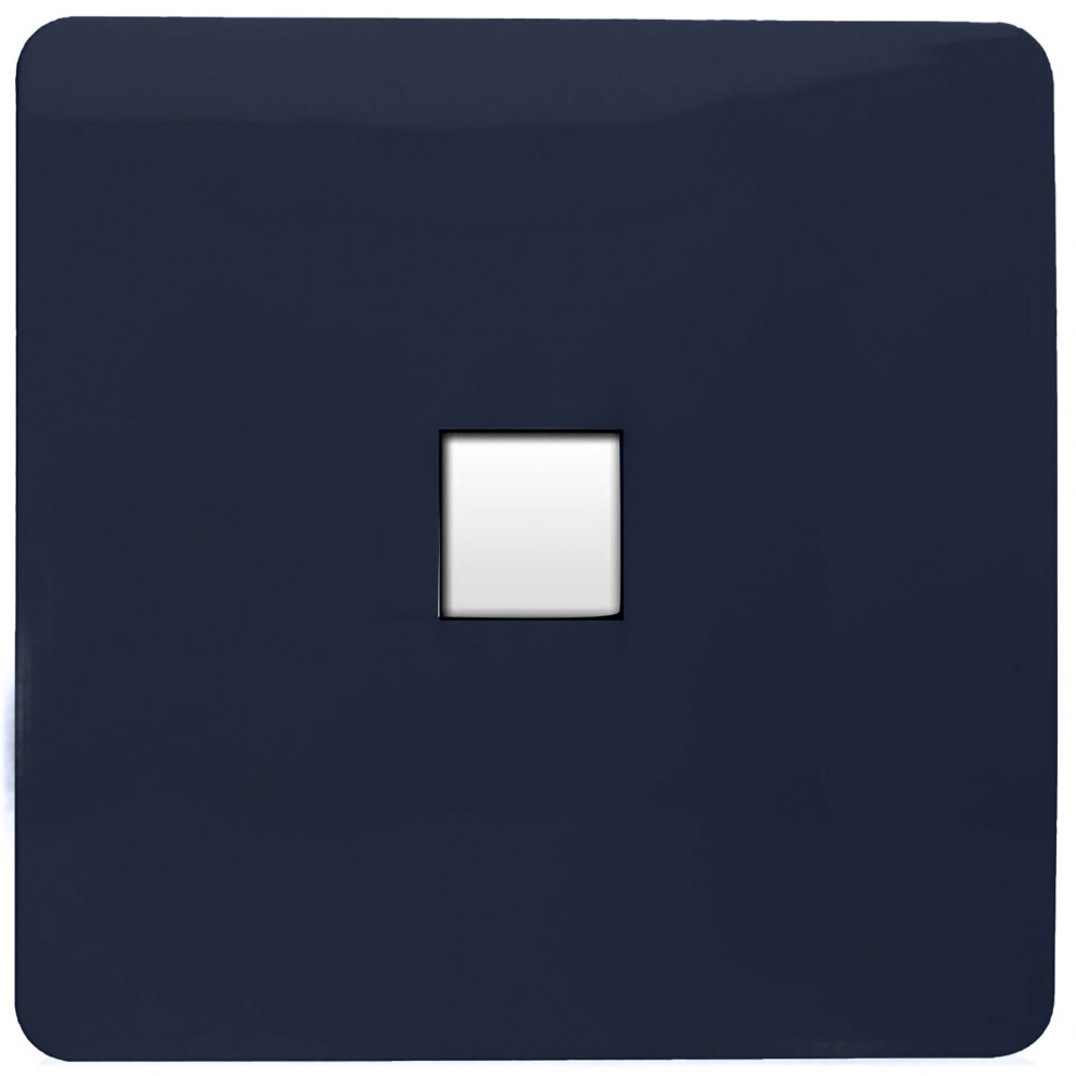 Trendi Artistic Modern Glossy Tactile Rj56 Cat 5E&Cat 6 Ethernet Socket Navy 631576355890