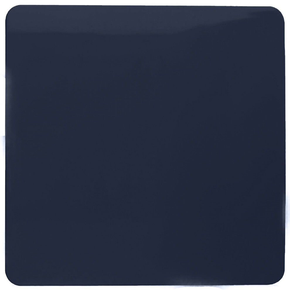 Trendi Artistic Modern Glossy Tactile Single Blanking Plate Navy