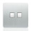 Trendi Switch Trendi Modern 2 Gang RJ45 Cat 5e & Cat 6 PC Ethernet Socket Silver 1