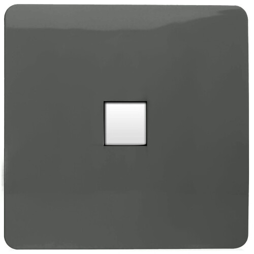 Trendi Switch Trendi Artistic Modern Glossy Tactile Telephone Socket Charcoal