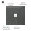 Trendi Switch Trendi Artistic Modern Glossy Tactile Telephone Socket Charcoal 2