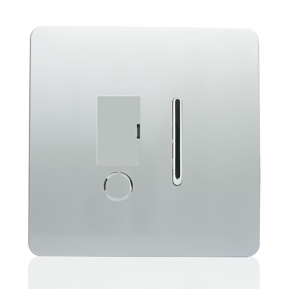 Trendi Switch Trendi Artistic Modern Glossy Tactile Fused Spur Switch Silver