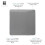 Trendi Switch Trendi Artistic Modern Glossy Tactile Single Blanking Plate Light Grey 2