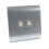 Trendi Switch Trendi Modern 2 Gang RJ45 Cat 5e & Cat 6 PC Ethernet Socket Silver 2