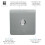 Trendi Switch Trendi Modern Glossy 1 Gang 2 Way 120w LED Dimmer Switch Silver 2