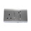 Trendi Switch Trendi Modern 45 A Cooker Switch & Plug Socket Inc Neon Insert Silver 1