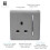 Trendi Switch Trendi Artistic Modern Glossy Tactile Single Blanking Plate Light Grey 4