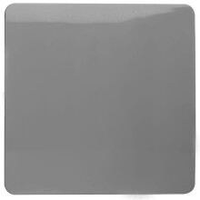 Trendi Artistic Modern Glossy Tactile Single Blanking Plate Light Grey