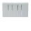 Trendi Switch Trendi 4 Gang (2 Way & 2xIntermediate) 10 Amp Light Switch Silver 1