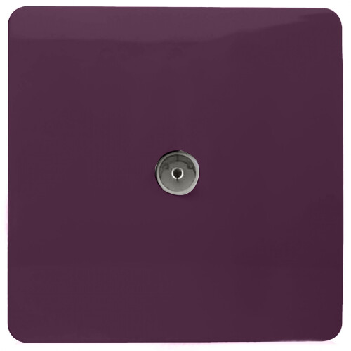Trendi Switch Trendi Artistic Modern Glossy Tactile TV Socket Plum