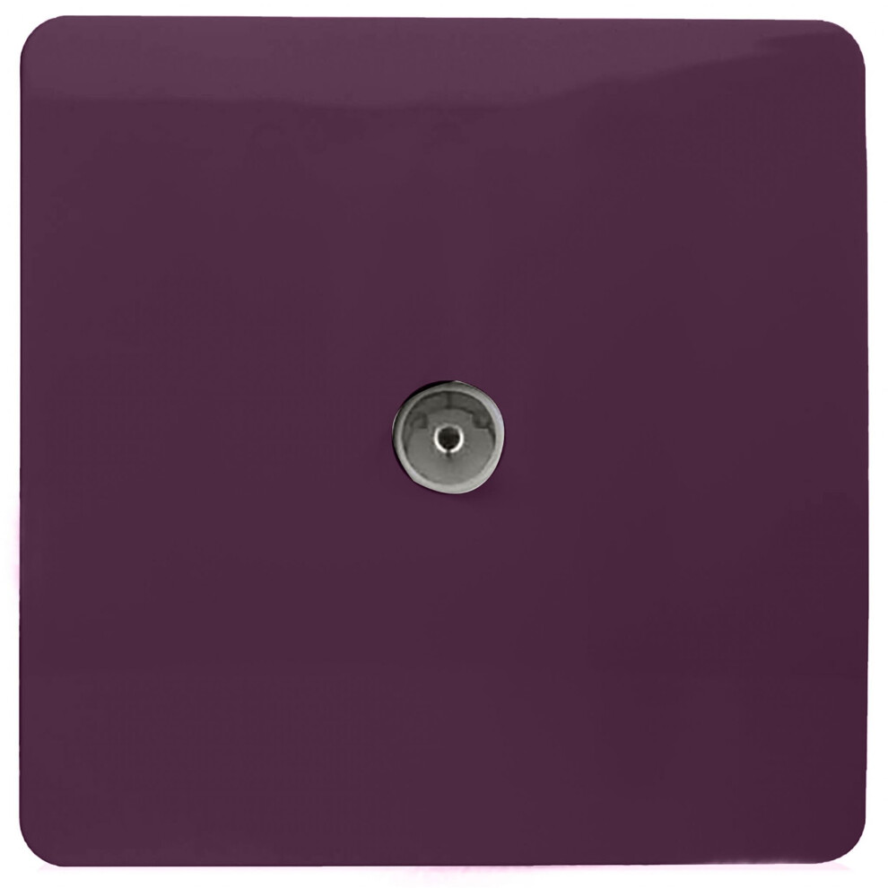 Trendi Artistic Modern Glossy Tactile TV Socket Plum