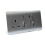 Trendi Switch Trendi Modern 45 A Cooker Switch & Plug Socket Inc Neon Insert Silver 7