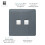 Trendi Switch Trendi Artistic Modern Glossy Tactile TV Socket Light Grey 4