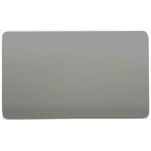 Trendi 2 Gang Artistic Modern Glossy Tactile Double Blanking Plate Light Grey
