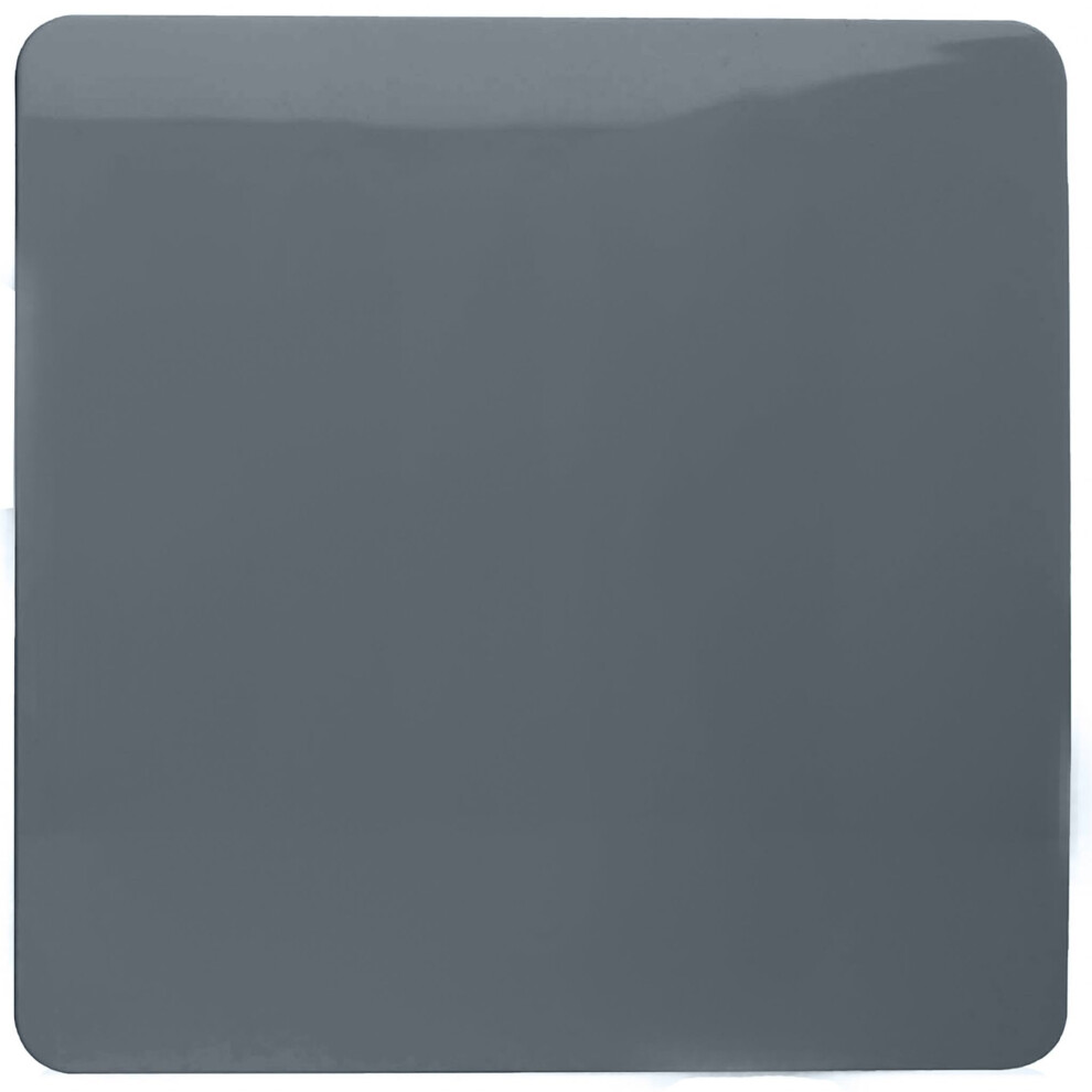 Trendi Artistic Modern Glossy Tactile Single Blanking Plate Warm Grey