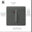 Trendi Switch Trendi Artistic Modern Glossy 20 A Tactile Light Switch & Neon Insert Charcoal 2