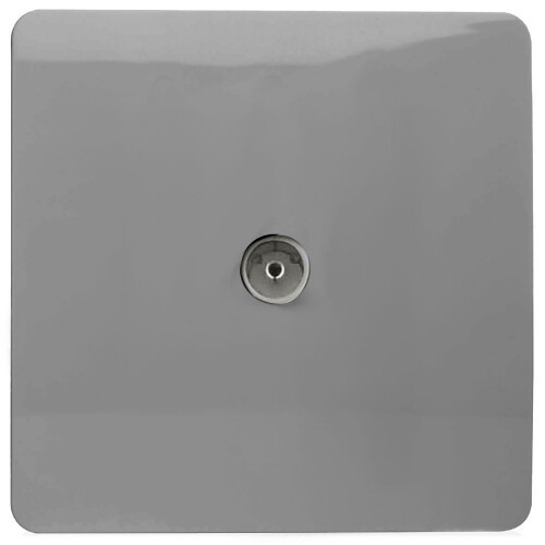 Trendi Switch Trendi Artistic Modern Glossy Tactile TV Socket Light Grey