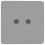 Trendi Switch Trendi Artistic Modern Glossy Tactile 2 Gang TV Socket Light Grey 1