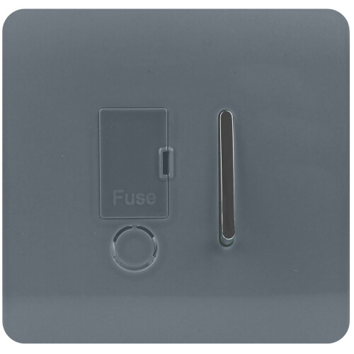 Trendi Switch Trendi Artistic Modern Glossy Fused Spur Switch Warm Grey