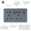 Trendi Switch Trendi Artistic Modern Glossy Fused Spur Switch Warm Grey 6