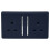 Trendi Switch Trendi 2 Gang Artistic Modern Glossy 13 Amp Switched Plug Socket Navy 1