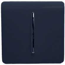 Trendi 1 Gang 2 Way 10 Amp Rocker Chrome Light Switch Glossy Navy