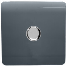 ART-LDMWG Trendi 1-Gang 2-Way LED Dimmer Switch, 120W, Warm Grey Glossy Finish with Screwless Plate