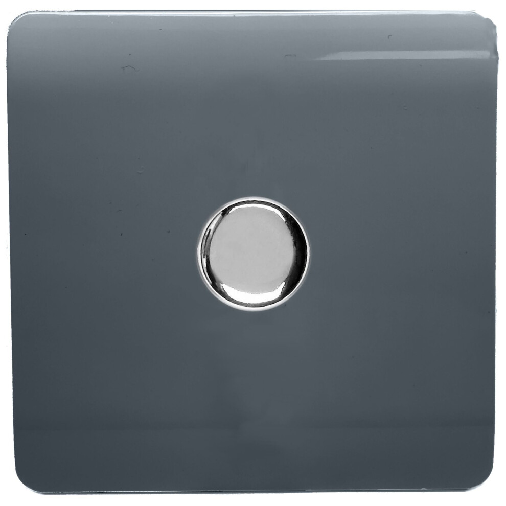 Trendi Switch Trendi 1 Gang 2 Way 100W Led Dimmer Screwless 10 Amp Light Switch - Warm Grey - Image 6