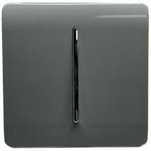 Trendi 1 Gang 2 Way 10 Amp Rocker Chrome Light Switch Glossy Charcoal