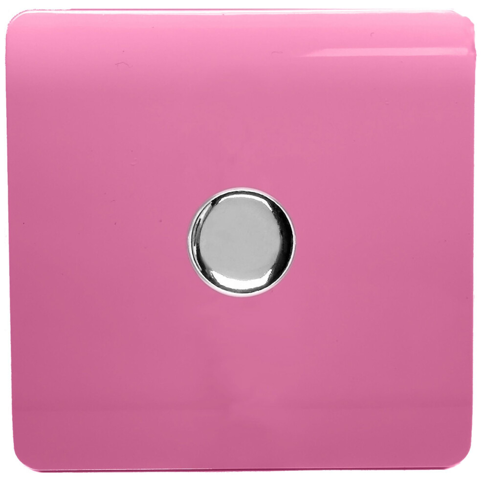 Trendi Switch Rotary LED Dimmer Light Switch - 1 Gang 10amp - Candy Pink - Image 5