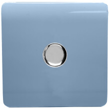 Trendi Artistic Modern Glossy Tactile 1 Gang 2 Way 120w LED Dimmer switch Sky