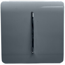 Trendi 1 Gang 2 Way 10 Amp Chrome Light Switch Glossy Warm Grey