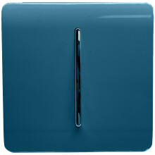 Trendi 1 Gang 2 Way 10 Amp Rocker Chrome Light Switch Glossy Midnight Blue