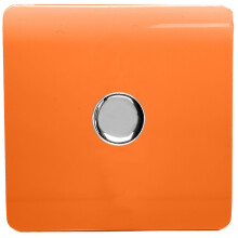 Trendi Artistic Modern Glossy Tactile 1 Gang 2 Way 120w LED Dimmer switch Orange